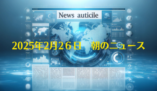 2025年2月26日 朝のヘッドラインニュース